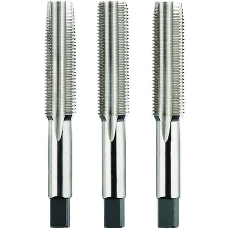 Hand Tap Set, Straight Flute, Series 2046, Imperial, 3 Piece, 1220 Size, GroundUNF Thread Standa